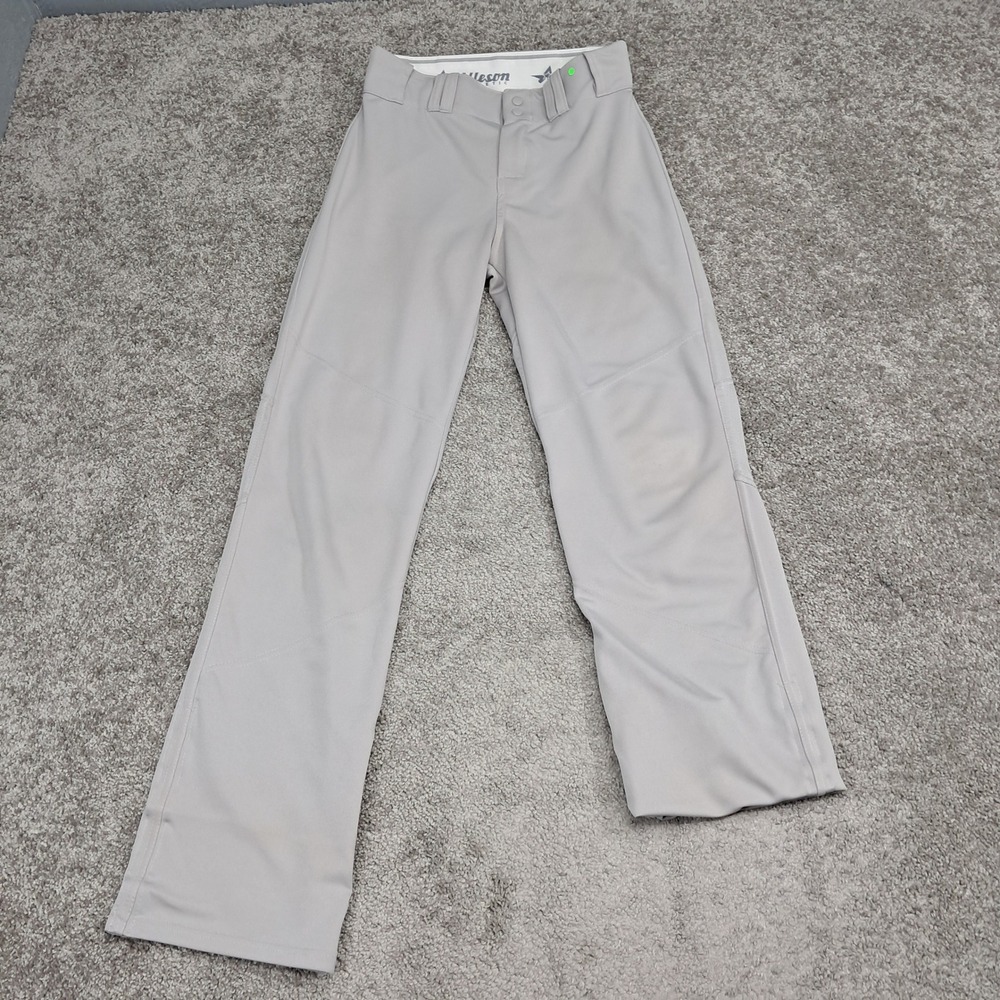 Alleson Athletic Mens‎ Grey Baseball Pants Double Knee Adjustable Hem Size M